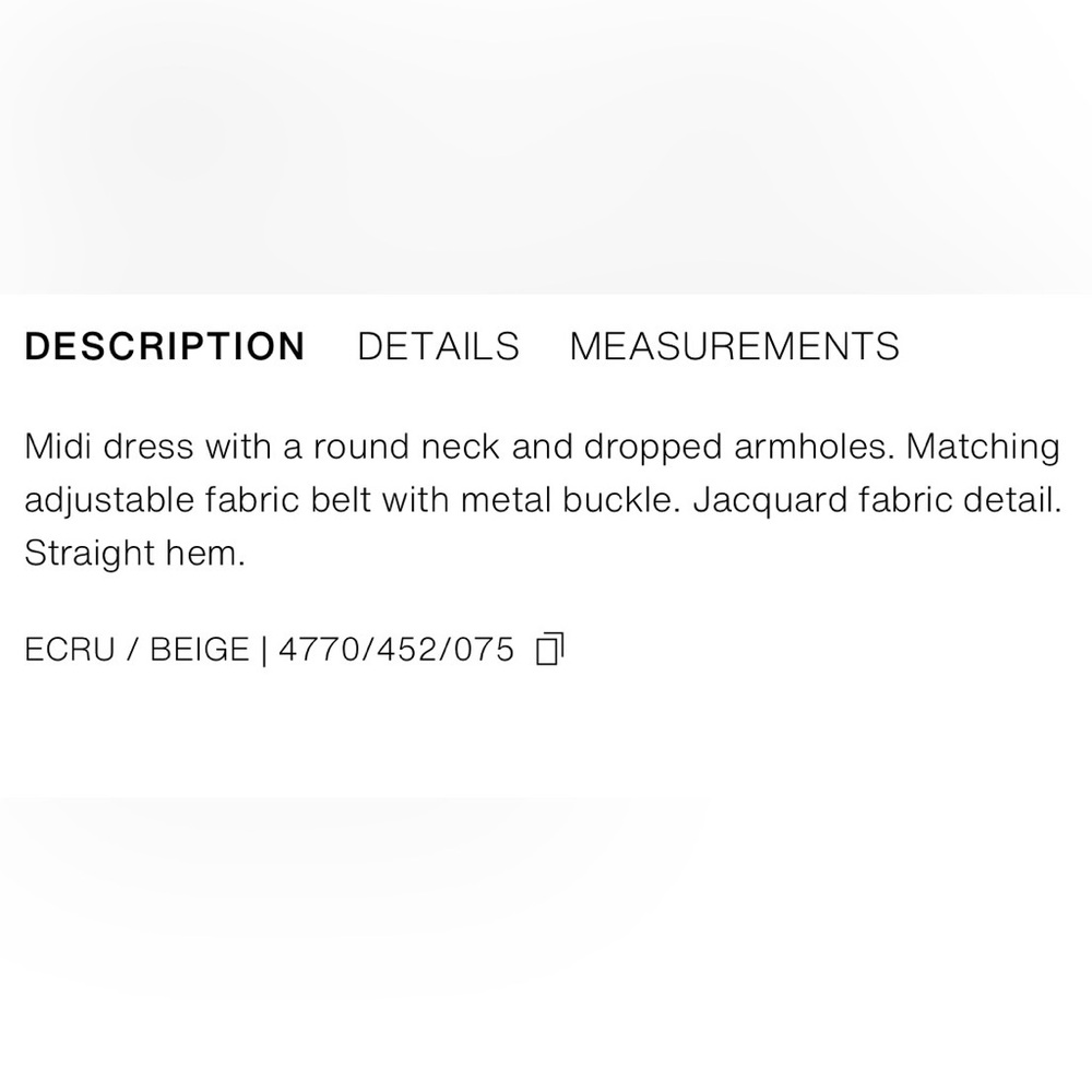 Zara Cream Midi Dress - Picture 7 of 8